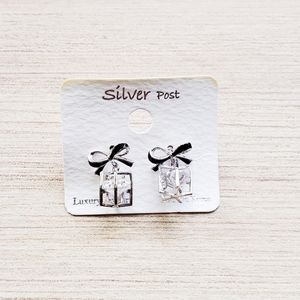 Brand New Korean Present Bow Drop Earrings